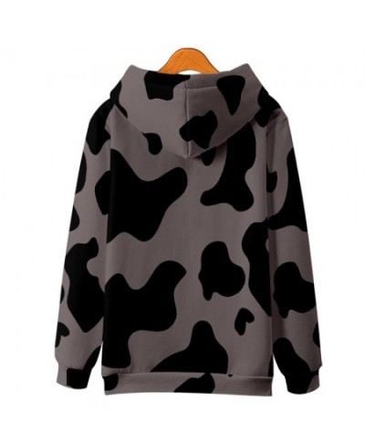 Fashion Black White Cow Pattern Print Hoodie Women Men Long Sleeve Sweatshirt Hoodies Casual Harajuku Jackets Coat $39.74 - H...