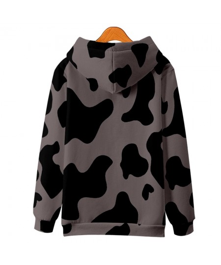 Fashion Black White Cow Pattern Print Hoodie Women Men Long Sleeve Sweatshirt Hoodies Casual Harajuku Jackets Coat $39.74 - H...