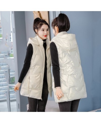 Women Autumn Winter Long Casual Thicken Waistcoat Cotton Padded Hooded Sleeveless Jacket Coat Vest For Female $59.43 - Jacket...