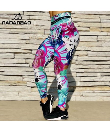 2023 New Leaves Printed Fitness Leggings Woman High Waist Running Yoga Pants PUSH UP Stretch Tights Leggins $28.10 - Bottoms