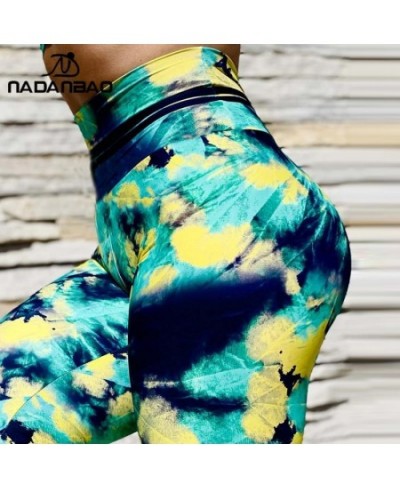 2023 New Leaves Printed Fitness Leggings Woman High Waist Running Yoga Pants PUSH UP Stretch Tights Leggins $28.10 - Bottoms