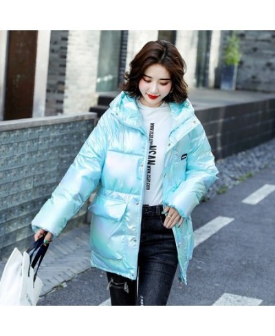 Winter Jacket Women's Parkas 2022 New Glossy Down Cotton Jackets Female Loose Hooded Cotton Padded Parka Overcoat Women Outwe...