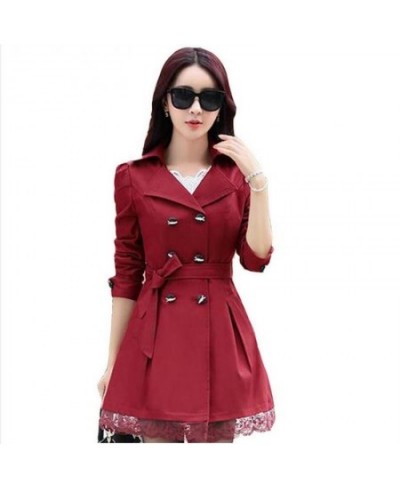 ENLU Autumn New High Fashion Woman Classic Double Breasted Trench Coat Waterproof Raincoat Business Outerwear size S-XXXL $55...