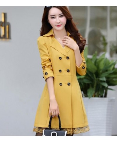 ENLU Autumn New High Fashion Woman Classic Double Breasted Trench Coat Waterproof Raincoat Business Outerwear size S-XXXL $55...