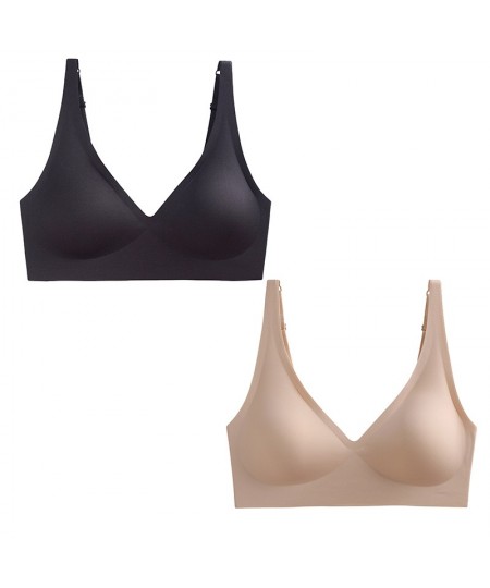 2pcs Sexy Lingerie Seamless Bra Women Underwear Wireless Latex Woman Bra Deep V Adjustable JELL-O Strips Thin Comfortable $31...