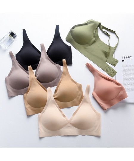 2pcs Sexy Lingerie Seamless Bra Women Underwear Wireless Latex Woman Bra Deep V Adjustable JELL-O Strips Thin Comfortable $31...