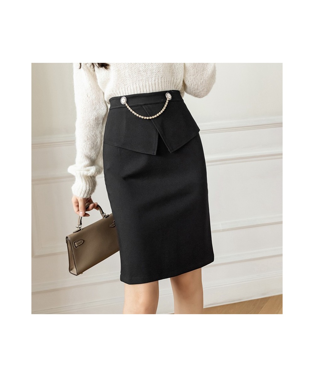 Oversized Elegant Black Skirts Womens 2022 Korean Fahsion Clothing High Waist Y2k Skirt Sexy Winter Streetwear Mid Length Ski...