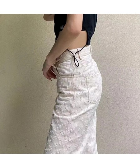 Vintage Jeans Woman High Waist Denim Y2k Pants Korean Straight Wide Leg Jeans Fashion Cute Denim Trousers Streetwear White $5...