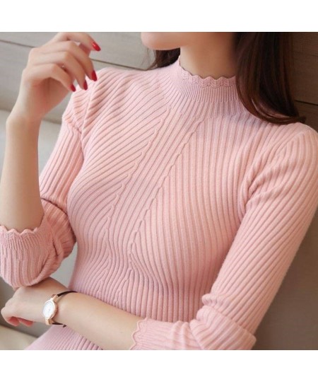 2022 Autumn Winter Tops Turtleneck Pullovers Sweaters Primer shirt long sleeve Korean Slim-fit tight sweater $25.78 - Sweaters