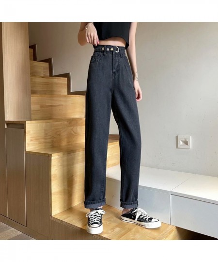 Women Pant Woman Jeans High Waist Denim Pants Wide Leg Denim Clothing Blue Jeans Vintage Quality Fashion Straight Pants $40.7...