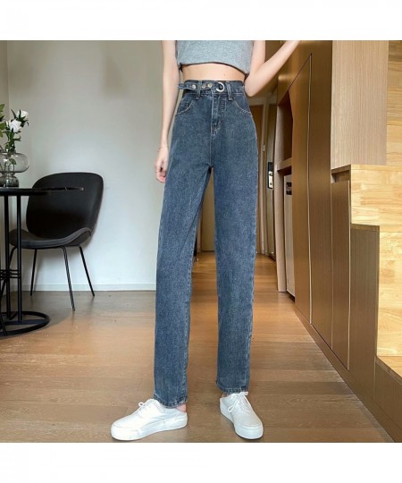 Women Pant Woman Jeans High Waist Denim Pants Wide Leg Denim Clothing Blue Jeans Vintage Quality Fashion Straight Pants $40.7...