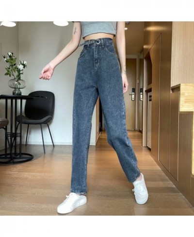 Women Pant Woman Jeans High Waist Denim Pants Wide Leg Denim Clothing Blue Jeans Vintage Quality Fashion Straight Pants $40.7...