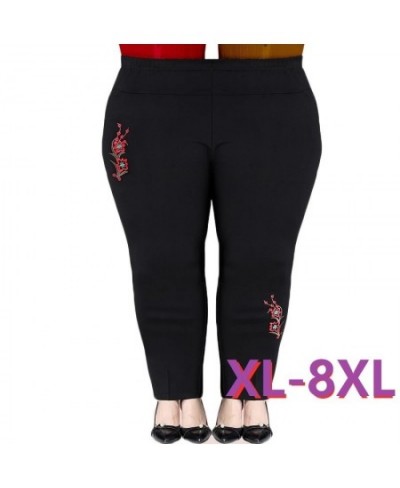 Plus Size XL-8XL Women Trousers Autumn Winter New High Waist Elastic Casual Pants Thick Plus Velvet Warm Straight-leg Pants $...