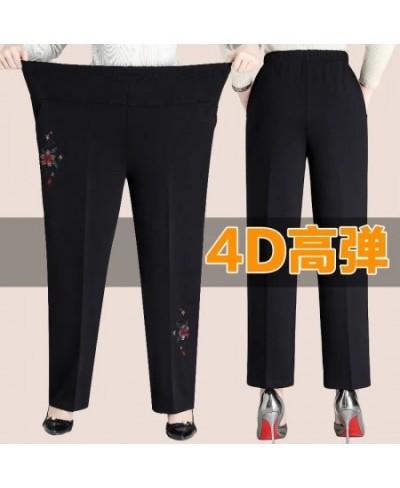 Plus Size XL-8XL Women Trousers Autumn Winter New High Waist Elastic Casual Pants Thick Plus Velvet Warm Straight-leg Pants $...