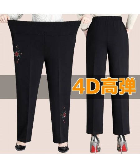 Plus Size XL-8XL Women Trousers Autumn Winter New High Waist Elastic Casual Pants Thick Plus Velvet Warm Straight-leg Pants $...