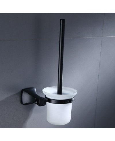 High Quality Bathroom Hardware Set Black Matte Bathroom Accessories Paper Holder Towel Rail Rack Robe Hook Toilet Brush Holde...