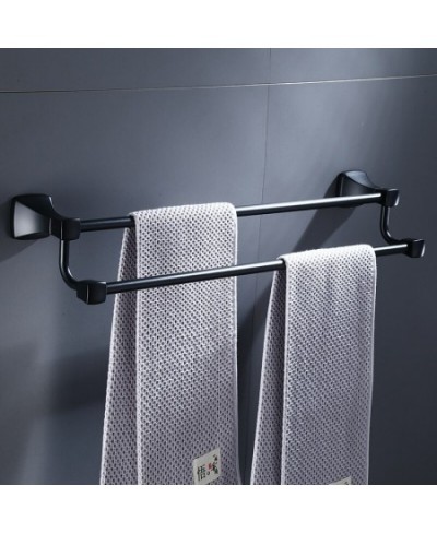 High Quality Bathroom Hardware Set Black Matte Bathroom Accessories Paper Holder Towel Rail Rack Robe Hook Toilet Brush Holde...