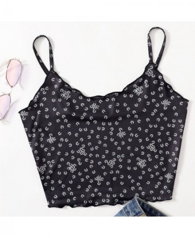 30 Women Kawaii Ruffles Tanks Top Print Sleeveless Pullover Vest Short Length Ladies Camis Tank Tops Aesthetic Топик Женский ...