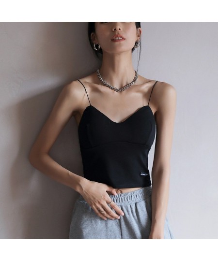 Womens suspender vest with thin shoulder straps and backless sexy niche with womens summer short sexy top women $41.88 - Unde...