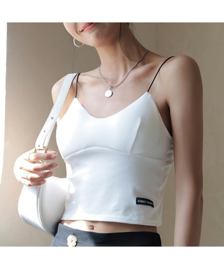 Womens suspender vest with thin shoulder straps and backless sexy niche with womens summer short sexy top women $41.88 - Unde...