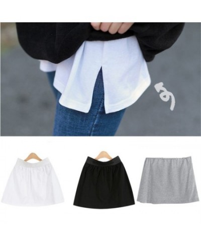 High Waist Skirt Adjustable Layering Fake Top Lower Sweep Set Skirt Half-length Splitting A Version Women Casual Skirts $12.1...