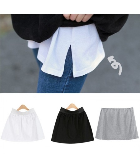 High Waist Skirt Adjustable Layering Fake Top Lower Sweep Set Skirt Half-length Splitting A Version Women Casual Skirts $12.1...