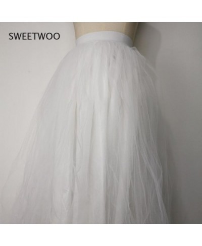 2023 European and American New Women's High-Waist Elastic Band Casual All-Match Net Gauze Puffy Women's Skirt $49.23 - Skirts