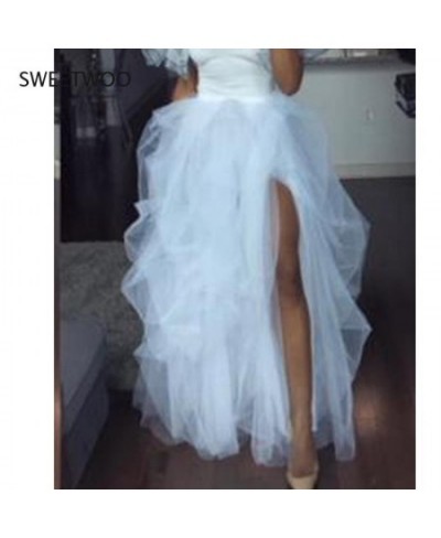 2023 European and American New Women's High-Waist Elastic Band Casual All-Match Net Gauze Puffy Women's Skirt $49.23 - Skirts