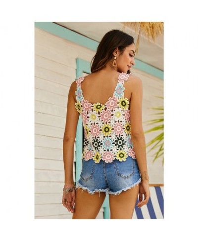 2022 Summer Women's Knitting Halter Off-Shoulder Tank Crop Tops Female Camisole Sleeveless Short Blouse $21.29 - Tops & Tees