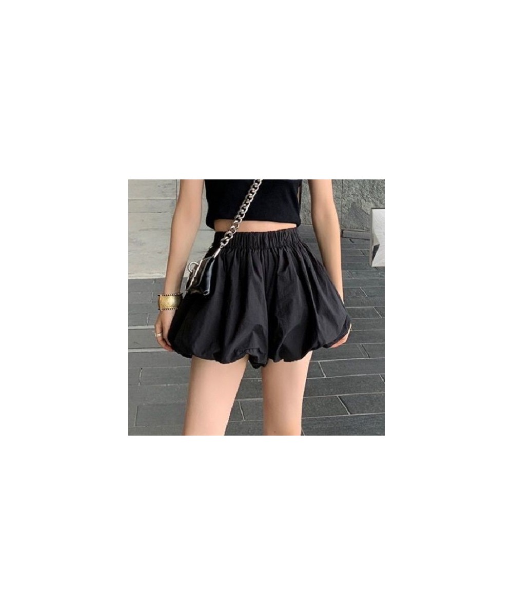 Women Shorts Bloomers Solid Black White Loose Wide Leg High Waist Female Elegant Fashion Simple Casual Short Pants Summer $25...