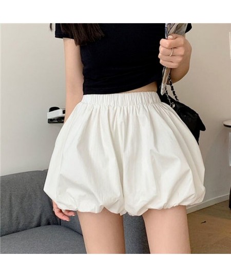 Women Shorts Bloomers Solid Black White Loose Wide Leg High Waist Female Elegant Fashion Simple Casual Short Pants Summer $25...