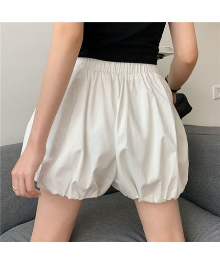 Women Shorts Bloomers Solid Black White Loose Wide Leg High Waist Female Elegant Fashion Simple Casual Short Pants Summer $25...