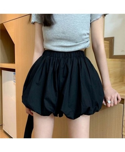 Women Shorts Bloomers Solid Black White Loose Wide Leg High Waist Female Elegant Fashion Simple Casual Short Pants Summer $25...