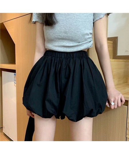 Women Shorts Bloomers Solid Black White Loose Wide Leg High Waist Female Elegant Fashion Simple Casual Short Pants Summer $25...