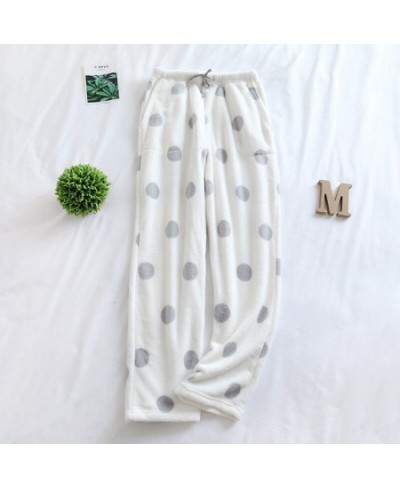 Winter Women's Flannel Pajama Pants Home Pants Thickened Large Size Loose Pockets Cartoon Cute $38.19 - Sleepwears