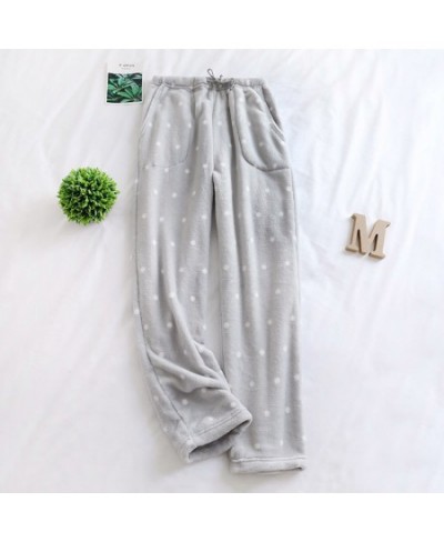 Winter Women's Flannel Pajama Pants Home Pants Thickened Large Size Loose Pockets Cartoon Cute $38.19 - Sleepwears