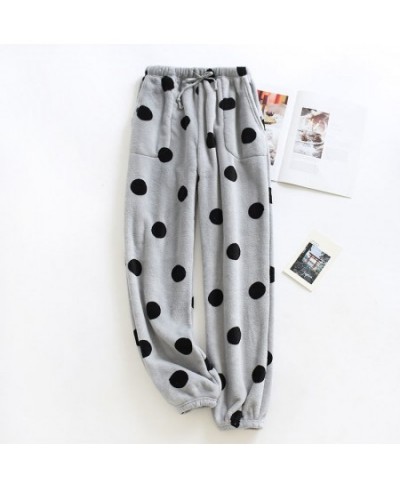 Winter Women's Flannel Pajama Pants Home Pants Thickened Large Size Loose Pockets Cartoon Cute $38.19 - Sleepwears