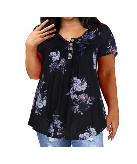 Big Size Tops Fat MM 2023 Summer Loose Woman T-shirts Casual Sexy V Neck Solid Short Sleeve Plus Size Shirts Female Clothing ...