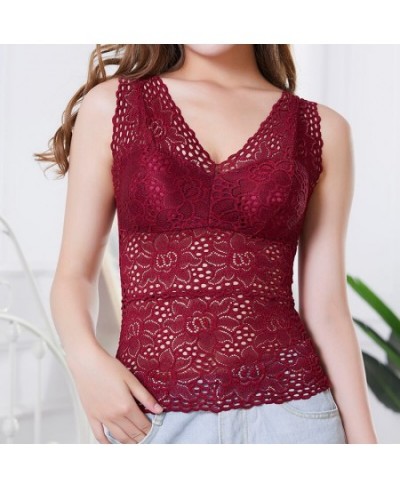 Women Tank Tops Stylish Lace Women's Tank Crochet Embroidery Fitness Casual Blouse Camisole Sleeveless Shirt For Femal $19.70...