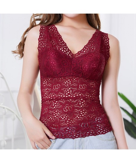 Women Tank Tops Stylish Lace Women's Tank Crochet Embroidery Fitness Casual Blouse Camisole Sleeveless Shirt For Femal $19.70...