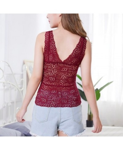 Women Tank Tops Stylish Lace Women's Tank Crochet Embroidery Fitness Casual Blouse Camisole Sleeveless Shirt For Femal $19.70...