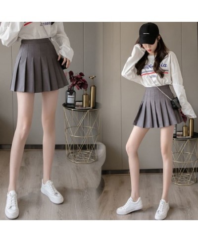 XS-3XL Solid color Summer Women Pleated Skirts High Waist Stitching Student Cute Sweet Girls Dance Mini Skirt $27.57 - Skirts