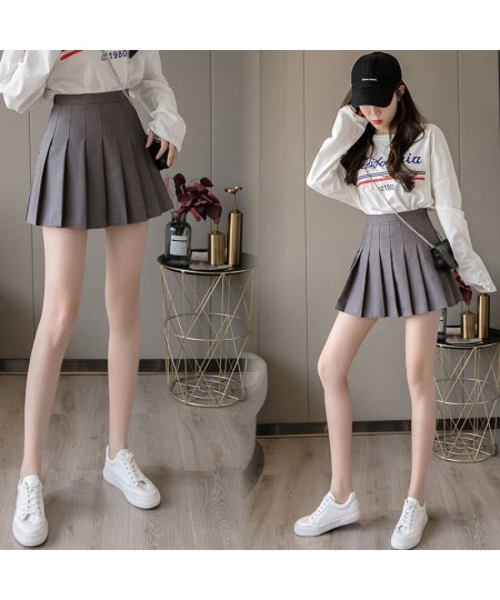 XS-3XL Solid color Summer Women Pleated Skirts High Waist Stitching Student Cute Sweet Girls Dance Mini Skirt $27.57 - Skirts