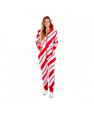 Christmas Women's One Piece Pajamas with Hood Cute Cartoon Pattern Adult Cozy Jumpsuits Homewear with Pocket $44.06 - Jumpsuits