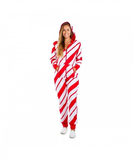 Christmas Women's One Piece Pajamas with Hood Cute Cartoon Pattern Adult Cozy Jumpsuits Homewear with Pocket $44.06 - Jumpsuits