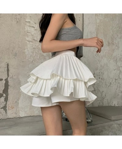 3 Sizes S-l Causal High Waist Summer A-line Pleated Solid Casual High Elastic Waist Women 2023 New Shorts Skirts $27.99 - Bot...