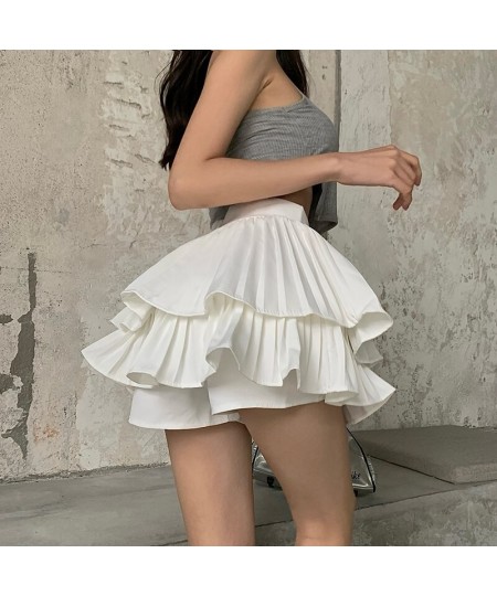 3 Sizes S-l Causal High Waist Summer A-line Pleated Solid Casual High Elastic Waist Women 2023 New Shorts Skirts $27.99 - Bot...