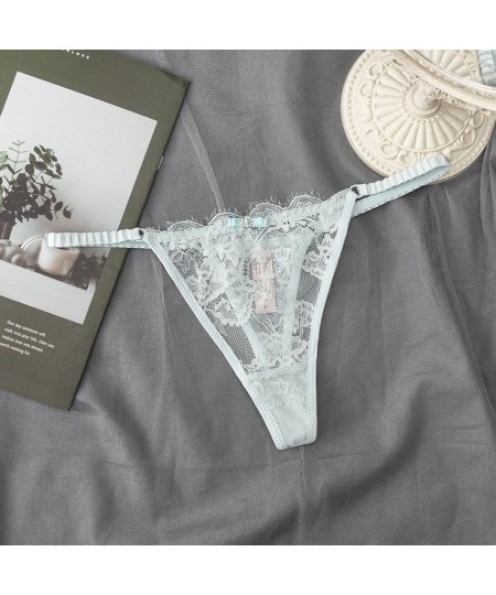 European Style Thong Sexy Lace Panties Low Waist Seamless Fashion Hollow Out G-Gtring Women' Transparent T Pants Female $14.2...