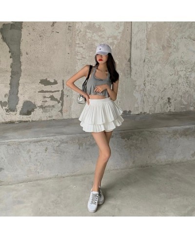 3 Sizes S-l Causal High Waist Summer A-line Pleated Solid Casual High Elastic Waist Women 2023 New Shorts Skirts $27.99 - Bot...