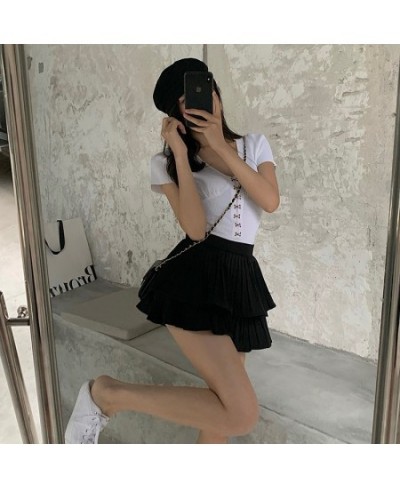 3 Sizes S-l Causal High Waist Summer A-line Pleated Solid Casual High Elastic Waist Women 2023 New Shorts Skirts $27.99 - Bot...